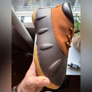 Men's Brown and Gray Rain Boots